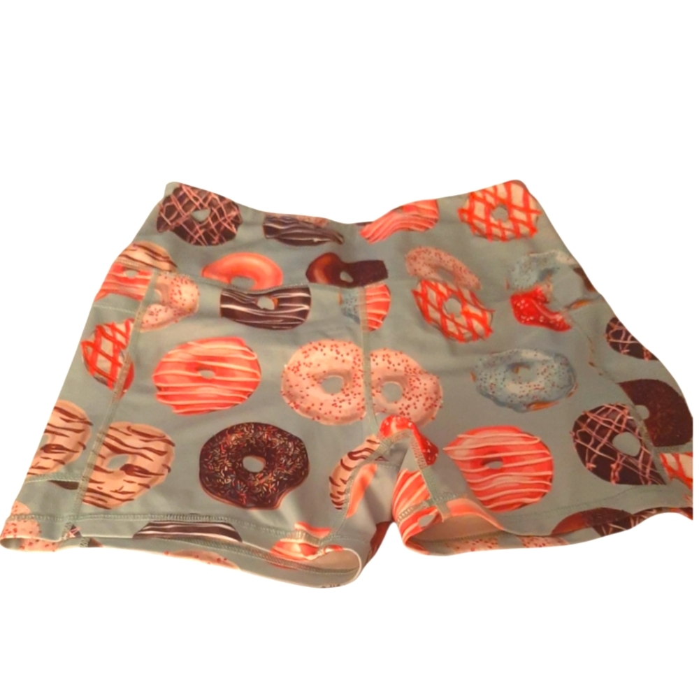 Donut Print Women's Athletic.   Tights/workout Shorts